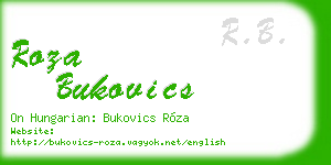 roza bukovics business card